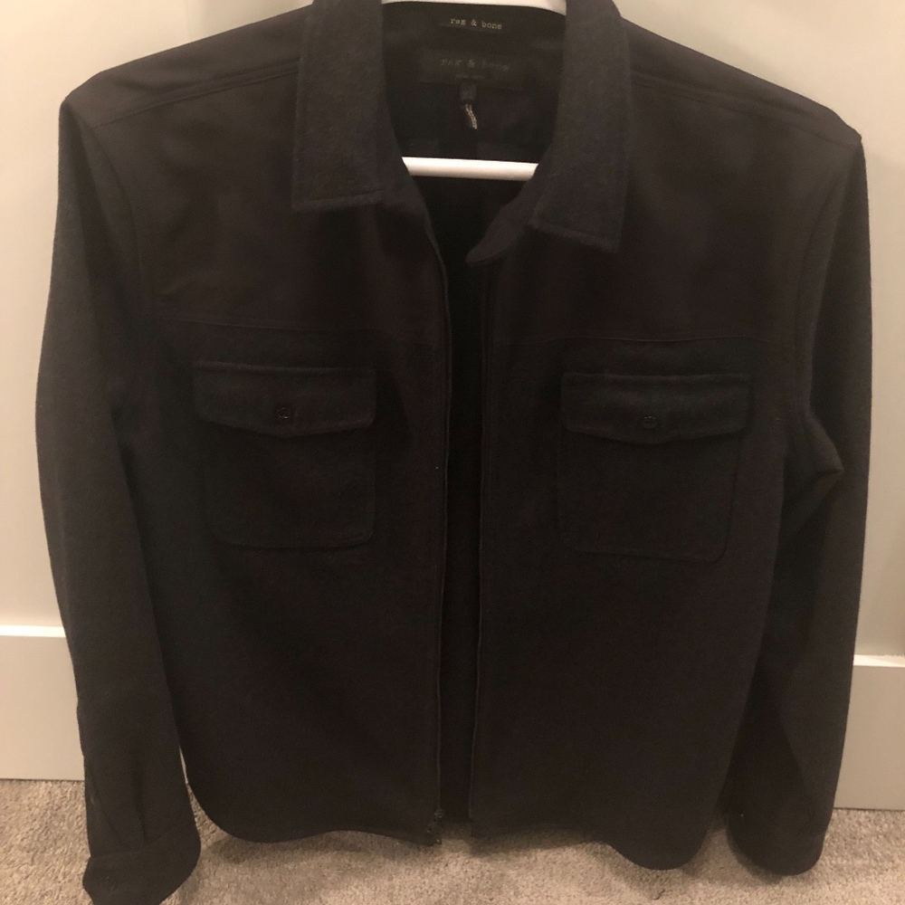 Men's Rag & Bone Black Shirt Jacket XL